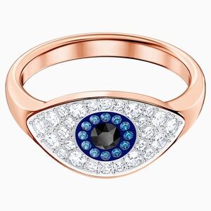 Swarovski Rose Gold Evil Eye Ring